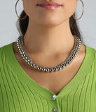 Cool-Girl Attitude Beaded And Chain Layered Necklace