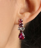 Dripping In Gems Rhinestone Necklace And Earrings Set