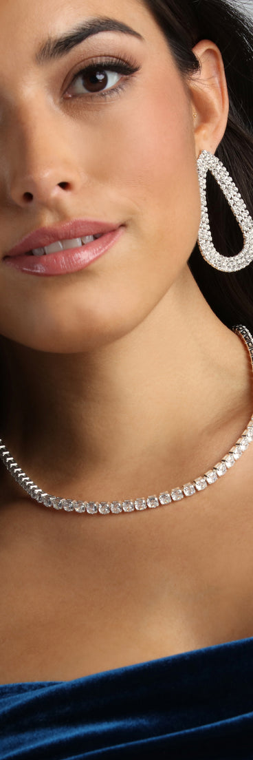 Forever Chic Cubic Zirconia Tennis Chain Necklace