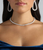 Forever Chic Cubic Zirconia Tennis Chain Necklace