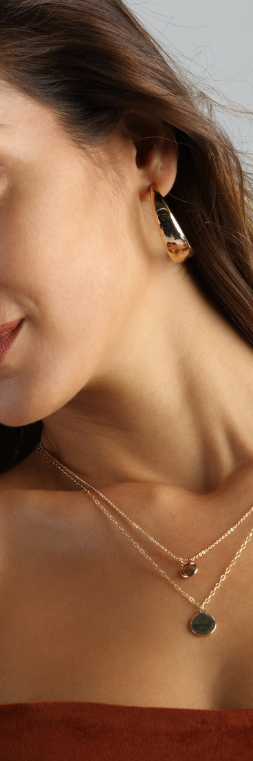 Dainty Glamour Gemstone Charm Layered Necklace