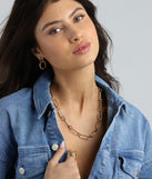 Sleek Details Chain-Link Necklace