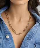 Sleek Details Chain-Link Necklace