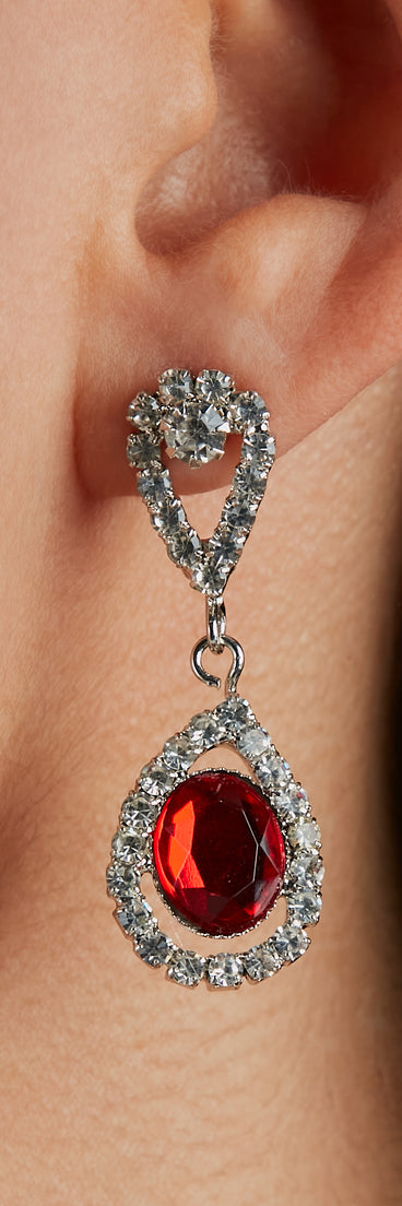 Elegantly Inclined Necklace And Earrings Set