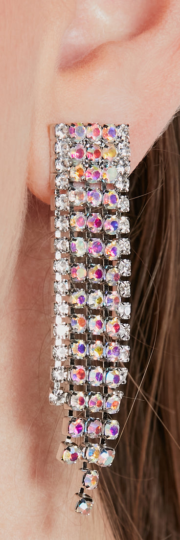 Dreaming Of Glam Rhinestone Necklace And Earrings Set