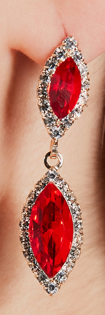 Glam Romance Gemstone Necklace And Earrings Set