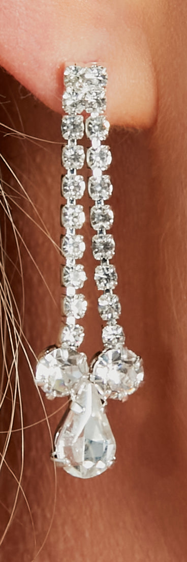 Living Luxe Rhinestone Necklace And Earrings Set