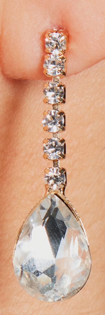 Icy Queen Rhinestone Necklace And Earrings Set