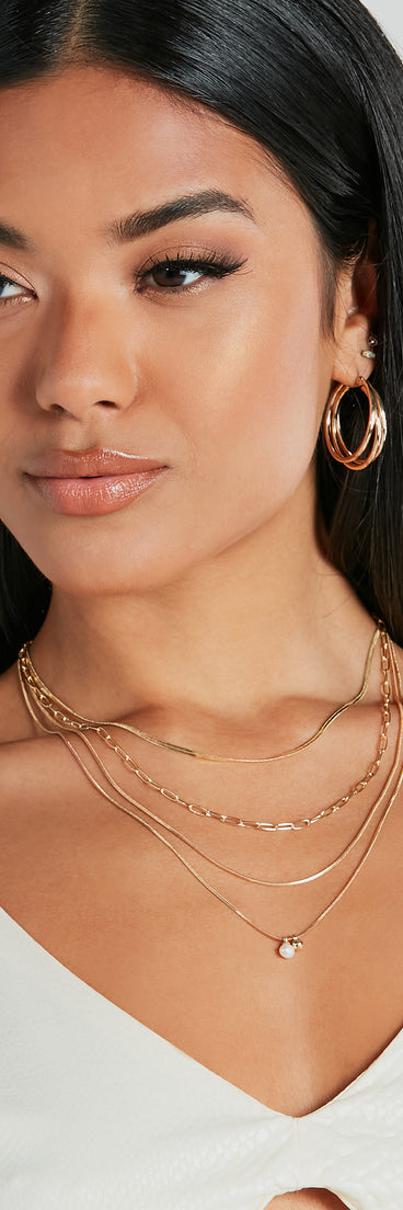 Stylish Shine Layered Charm Necklace