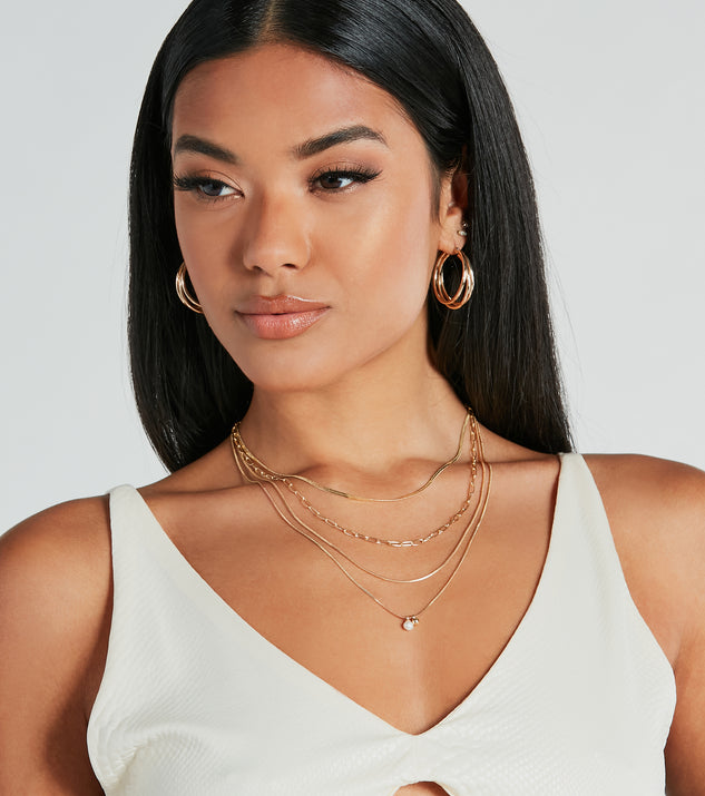 Stylish Shine Layered Charm Necklace | Windsor