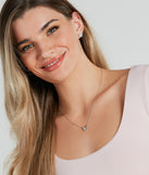 Dainty Deets Rhinestone Butterfly Charm Necklace