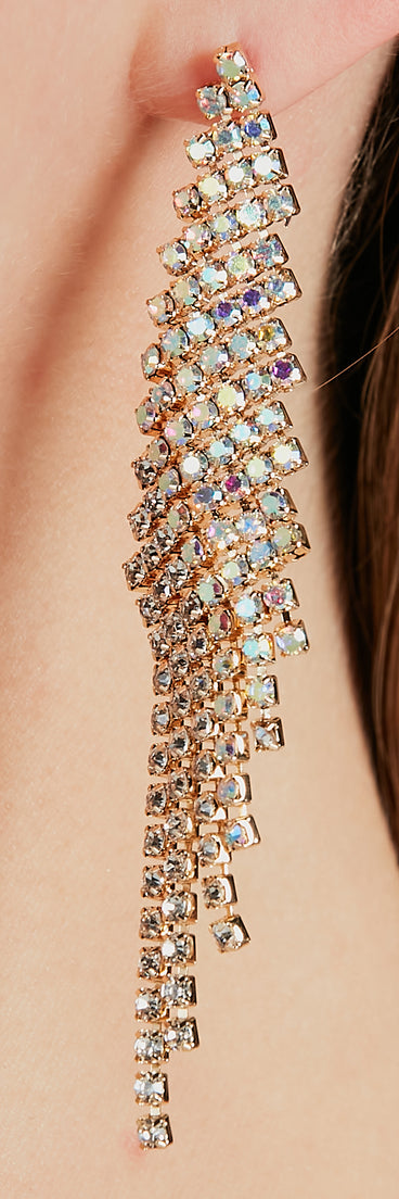 Dreamy Sheen Rhinestone Necklace And Earrings Set