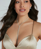 Sultry Sparkle Rhinestone Twisted Lariat Necklace