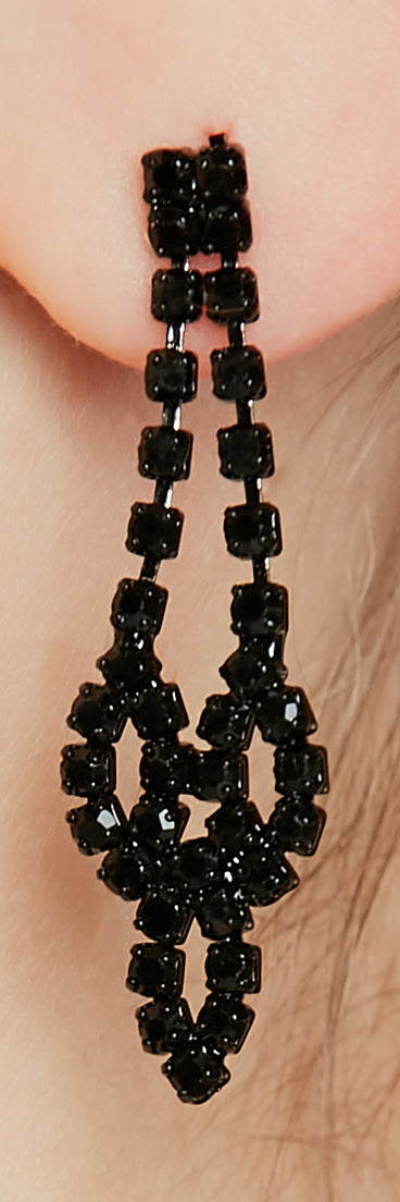 Luxe Look Rhinestone Necklace And Earrings Set