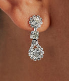 Luxury Elevated Rhinestone Necklace Earrings Set