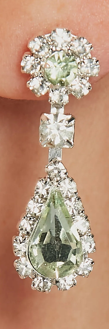 Glamorous Mood Rhinestone Necklace And Earrings Set