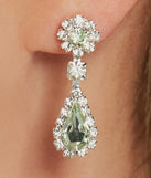 Glamorous Mood Rhinestone Necklace And Earrings Set