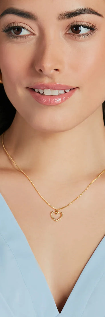 Glamorous At Heart 14K Gold Plated Charm Necklace
