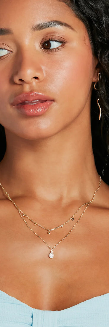 Prettiest Shine 14K Gold Plated Layered Charm Necklace