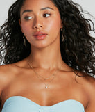 Prettiest Shine 14K Gold Plated Layered Charm Necklace