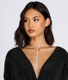 Long Rhinestone Lariat Slider Necklace is the perfect Homecoming look pick with on-trend details to make the 2023 HOCO dance your most memorable event yet!