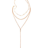 3 Row Luxe Lariat Layered Necklaces for 2022 festival outfits, festival dress, outfits for raves, concert outfits, and/or club outfits