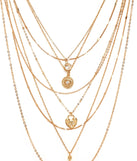 8 Row Layered Charm Necklaces for 2022 festival outfits, festival dress, outfits for raves, concert outfits, and/or club outfits