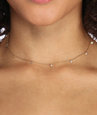 Dainty Rhinestone Necklace is the perfect Homecoming look pick with on-trend details to make the 2023 HOCO dance your most memorable event yet!