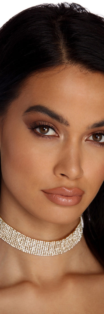 Rhinestone Choker & Stud Earrings for 2022 festival outfits, festival dress, outfits for raves, concert outfits, and/or club outfits