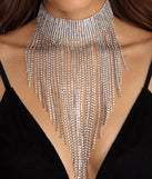 Fabulous In Fringe Rhinestone Choker is the perfect Homecoming look pick with on-trend details to make the 2023 HOCO dance your most memorable event yet!