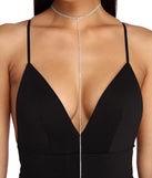 Reign In Rhinestone Lariat Choker is the perfect Homecoming look pick with on-trend details to make the 2023 HOCO dance your most memorable event yet!