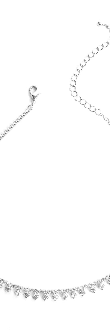 Dainty Drops Rhinestone Choker