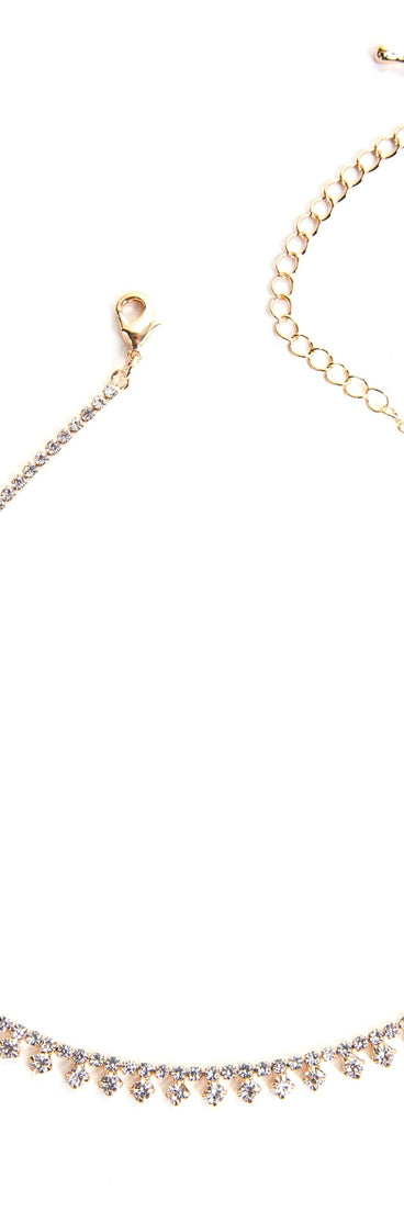 Dainty Drops Rhinestone Choker