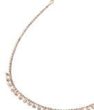Dainty Drops Rhinestone Choker