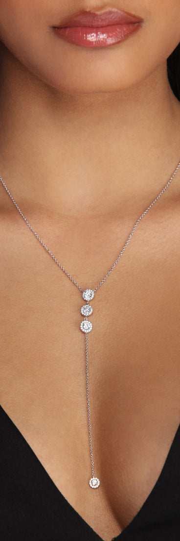 Triple Cubic Zirconia Lariat
