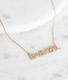 Babygirl Rhinestone Necklace for 2022 festival outfits, festival dress, outfits for raves, concert outfits, and/or club outfits