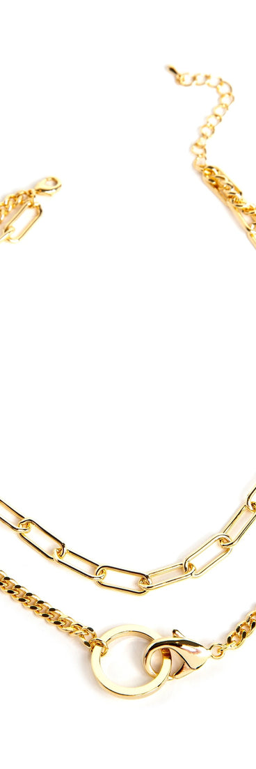 2 Chain Clasp Necklace for 2022 festival outfits, festival dress, outfits for raves, concert outfits, and/or club outfits