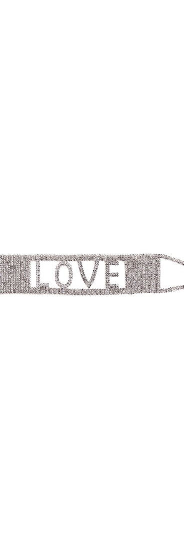 Love Rhinestone Statement Choker
