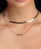 Babe Script Layered Necklaces is a trendy pick to create 2023 festival outfits, festival dresses, outfits for concerts or raves, and complete your best party outfits!