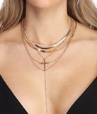 Chic Cross Charm Necklace Set for 2022 festival outfits, festival dress, outfits for raves, concert outfits, and/or club outfits