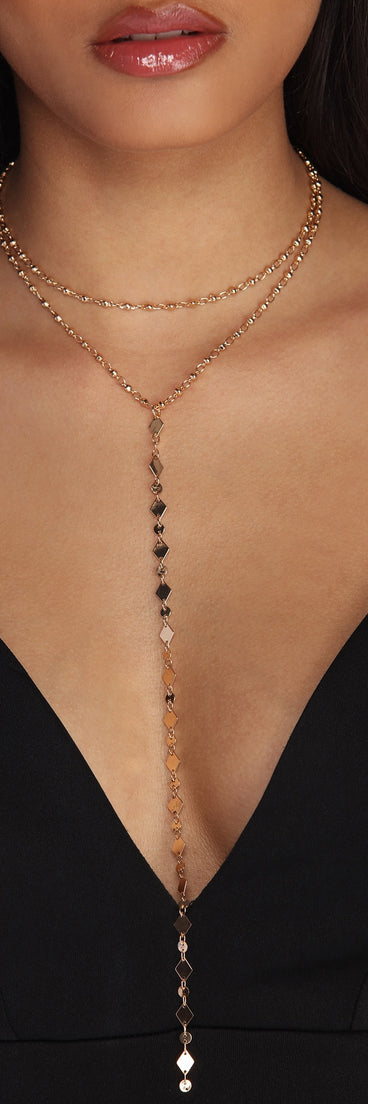Layered With Glam Lariat Necklace for 2022 festival outfits, festival dress, outfits for raves, concert outfits, and/or club outfits