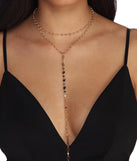 Layered With Glam Lariat Necklace for 2022 festival outfits, festival dress, outfits for raves, concert outfits, and/or club outfits