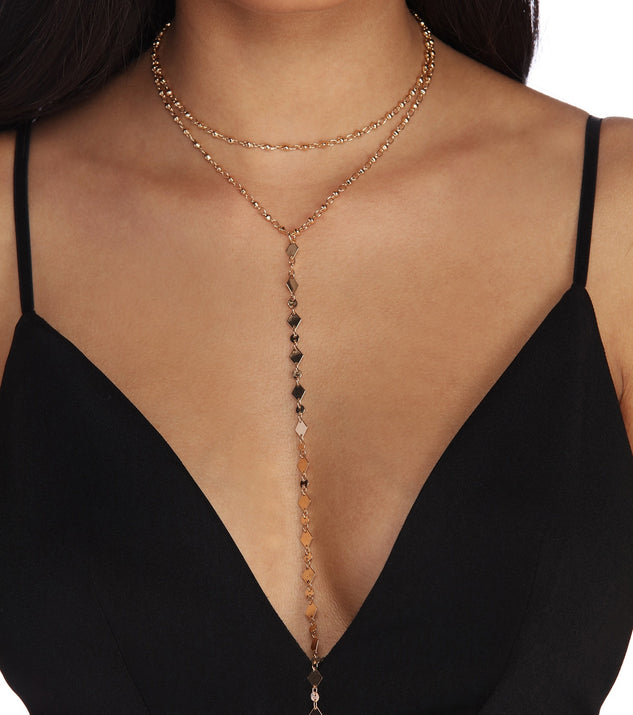 Layered With Glam Lariat Necklace for 2022 festival outfits, festival dress, outfits for raves, concert outfits, and/or club outfits