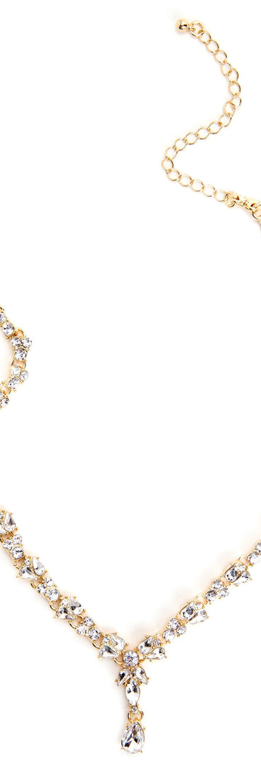 Drippin' Rhine Necklace & Stud Earrings