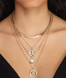 Chic Coin Necklace Set for 2022 festival outfits, festival dress, outfits for raves, concert outfits, and/or club outfits