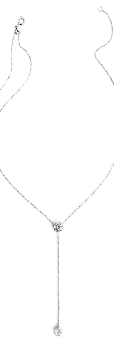 Cubic Zirconia Lariat Necklace for 2022 festival outfits, festival dress, outfits for raves, concert outfits, and/or club outfits