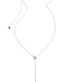 Cubic Zirconia Lariat Necklace for 2022 festival outfits, festival dress, outfits for raves, concert outfits, and/or club outfits