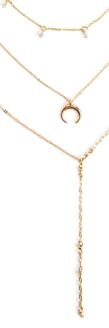 Moon Rhine Lariat Necklace Set for 2022 festival outfits, festival dress, outfits for raves, concert outfits, and/or club outfits