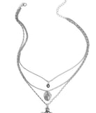 Cross And Coin Pendant Necklace for 2022 festival outfits, festival dress, outfits for raves, concert outfits, and/or club outfits