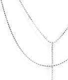 Layered Rhinestone Lariat Necklace